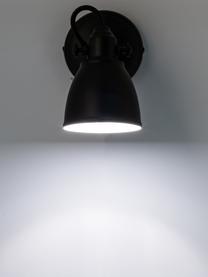 Verstellbare Wandleuchte Fjallbacka mit Stecker, Lampenschirm: Metall, beschichtet, Schwarz, T 20 x H 17 cm