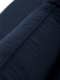 Bank Tribeca (3-zits) in donkerblauw, Bekleding: 100% polyester, Frame: massief beukenhout, Poten: massief gelakt beukenhout, Stof donkerblauw, 228 x 104 cm