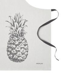 Fartuch z bawełny Ananas, 100% bawełna, Odcienie szarego, S 80 x D 80 cm