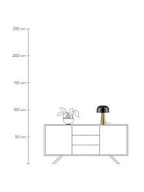 Kleine Tischlampe Blanca, Lampenschirm: Metall, beschichtet, Lampenfuß: Metall, beschichtet, Schwarz, Goldfarben, Ø 25 x H 35 cm