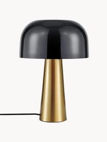 Lampada da tavolo piccola Blanca, Paralume: metallo rivestito, Nero, dorato, Ø 25 x Alt. 35 cm