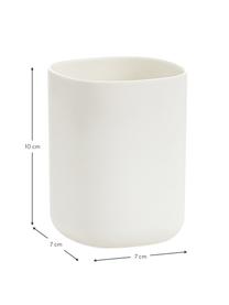 Vaso cepillo de dientes Caro, Plástico, Blanco, An 7 x Al 10 cm