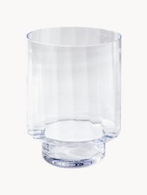 Mundgeblasenes Windlicht Tagliare, H 35 cm, Glas, Transparent, Ø 28 x H 35 cm