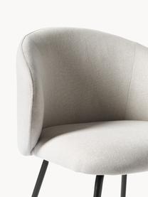 Čalúnené stoličky Luisa, 2 ks, Krémovobiela, čierna, Š 59 x H 59 cm