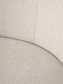Chaises rembourrées Luisa, 2 pièces, Tissu blanc crème, pieds noirs, larg. 59 x prof. 58 cm