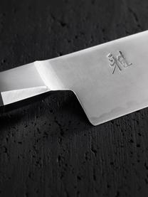Nôž Santoku Miyabi, Odtiene striebornej, tmavé drevo, D 33 cm