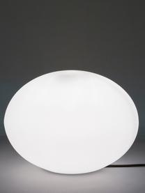 Vonkajšia podlahová lampa so zástrčkou Apollo, Umelá hmota, Biela, Ø 40 x V 30 cm