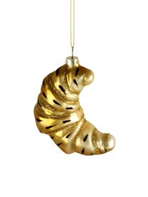 Kerstboomhanger Croissant, Goudkleurig, 6 x 11 cm