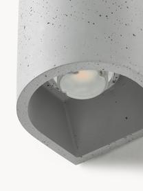 Aplique LED de hormigón para exterior Kyra, Gris cemento, Gris, An 13 x Al 15 cm