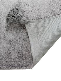 Tappeto in cotone lavabile con nappine Degrade, Retro: cotone riciclato, Grigio scuro, grigio chiaro, Larg. 120 x Lung. 160 cm (taglia S)