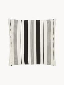 Housse de coussin 45x45 Raji, 100 % coton, Blanc, noir, larg. 45 x long. 45 cm