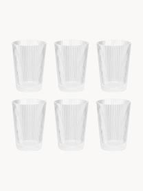 Vasos de vidrio Pilastro, 6 uds., Vidrio, Transparente, Ø 8 x Al 11 cm, 330 ml