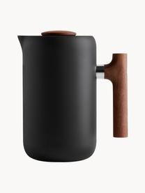 French press konvice na kávu Clara, Matná černá, tmavé dřevo, Š 17 cm, V 20 cm