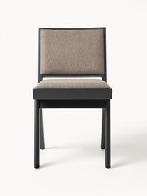 Drevená stolička s čalúnením Sissi, Hnedosivá, čierna, Š 46 x H 56 cm