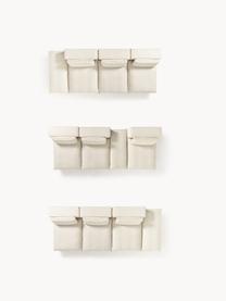 Modulares XL-Sofa Felix (3-Sitzer) mit Hocker, Bezug: 100 % Polyester Der strap, Gestell: Massives Kiefern- und Fic, Webstoff Hellbeige, B 360 x T 140 cm