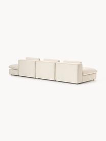 Modulares XL-Sofa Felix (3-Sitzer) mit Hocker, Bezug: 100 % Polyester Der strap, Gestell: Massives Kiefern- und Fic, Webstoff Hellbeige, B 360 x T 140 cm