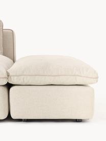 Modulares XL-Sofa Felix (3-Sitzer) mit Hocker, Bezug: 100 % Polyester Der strap, Gestell: Massives Kiefern- und Fic, Füße: Kunststoff Dieses Produkt, Webstoff Hellbeige, B 360 x T 140 cm