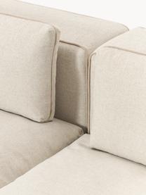 Modulares XL-Sofa Felix (3-Sitzer) mit Hocker, Bezug: 100 % Polyester Der strap, Gestell: Massives Kiefern- und Fic, Webstoff Hellbeige, B 360 x T 140 cm