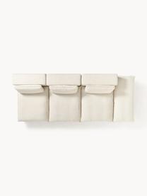 Modulares XL-Sofa Felix (3-Sitzer) mit Hocker, Bezug: 100 % Polyester Der strap, Gestell: Massives Kiefern- und Fic, Füße: Kunststoff Dieses Produkt, Webstoff Hellbeige, B 360 x T 140 cm