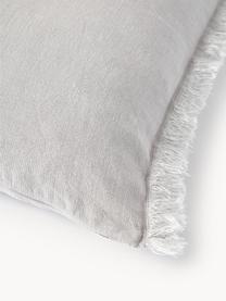 Housse de coussin pur lin avec franges Luana, 100 % pur lin

Le lin est naturellement doté d'un toucher plutôt rugueux et d'un aspect froissé
Sa résistance élevée au accrocs lui confère robustesse et longévité, Gris clair, larg. 40 x long. 40 cm