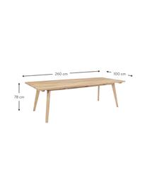 Table de jardin en bois de teck Kendari, Bois de teck recyclé et non traité
Certifié FSC, Teck, l 260 x p 100 cm