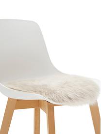 Ronde zitkussen van schapenvacht Oslo, glad, Bovenzijde: 100% schapenvacht, Beige, Ø 37 cm