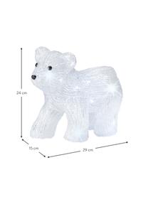 Figura luminosa LED Bear, funciona a pilas, Plástico, Transparente, negro, An 29 x Al 24 cm