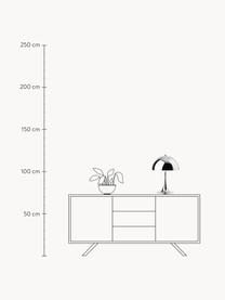 Tafellamp Panthella, H 44 cm, Lampenkap: staal, Staal zilverkleurig, Ø 32 x H 44 cm