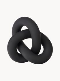 Oggetto decorativo dipinto a mano Knot, alt. 6 cm, Ceramica, Nero opaco, Larg. 12 x Alt. 6 cm