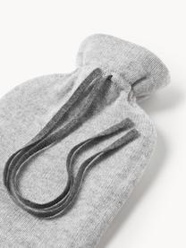 Bolsa de agua caliente de cachemira Florentina, Funda: 70% cachemira, 30% lana, Gris claro, gris oscuro, An 19 x L 30 cm