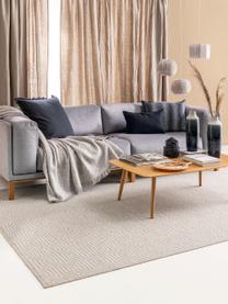 Tapis en laine gris beige Jacob, Gris clair, beige