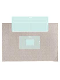 Tapis en laine gris beige Jacob, Gris clair, beige