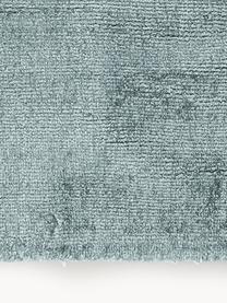 Passatoia in viscosa tessuta a mano Jane, Retro: 100% cotone, Grigio blu, Larg. 80 x Lung. 200 cm