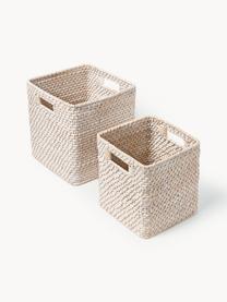 Set di 2 cesti Lurdes, Rattan, Beige chiaro, Set in varie misure