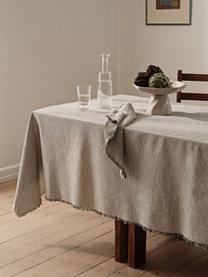 Nappe en coton Elouise, tailles variées, 100% coton, Blanc cassé, anthracite, 6-8 personnes (larg. 160 x long. 200 cm)