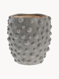 Cache-pot céramique Doelle, haut. 20 cm, Céramique, Gris, Ø 20 x haut. 20 cm