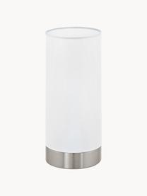 Petite lampe de chevet intensité variable Pasteri, Blanc, argenté, Ø 12 x haut. 26 cm