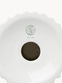 Porzellan-Kerzenhalter Tura mit geriffelter Oberfläche, Porzellan, Weiss, Ø 8 x H 13 cm