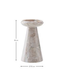 Candelabro de mármol Bea, Mármol, Beige, Ø 10 x Al 18 cm