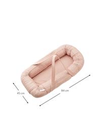 Babynest Gro aus Bio-Baumwolle, Bezug: 100% Bio-Baumwolle, Matratze: 100% Polyurethan, Rosa, Weiss, B 45 x L 84 cm