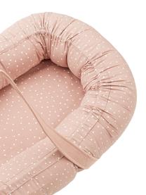 Babynestje Gro van biokatoen, Matras: 100% polyurethaan, Roze, wit, B 45 x L 84 cm