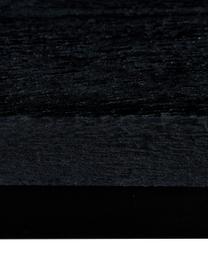 Sitzbank Raw aus massivem Mangoholz, Sitzfläche: Massives Mangoholz, gebür, Gestell: Metall, pulverbeschichtet, Schwarz, B 170 x H 47 cm
