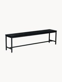 Banc en bois de manguier massif Raw, Noir, larg. 170 x haut. 47 cm