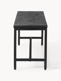 Banco de madera de mango Raw, Asiento: madera de mango maciza ce, Estructura: metal con pintura en polv, Negro, An 170 x Al 47 cm