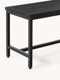 Banco de madera de mango Raw, Asiento: madera de mango maciza ce, Estructura: metal con pintura en polv, Negro, An 170 x Al 47 cm