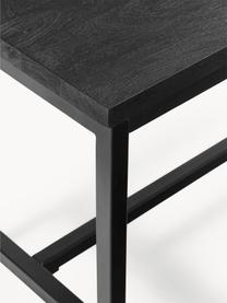 Banco de madera de mango Raw, Asiento: madera de mango maciza ce, Estructura: metal con pintura en polv, Negro, An 170 x Al 47 cm