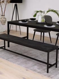 Banco de madera de mango Raw, Asiento: madera de mango maciza ce, Estructura: metal con pintura en polv, Negro, An 170 x Al 47 cm