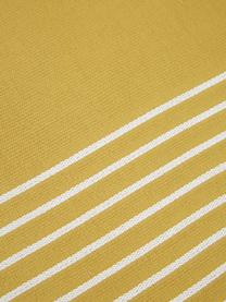 Telo fouta con retro in spugna e frange Freddy, Retro: spugna, Giallo, Larg. 100 x Lung. 180 cm