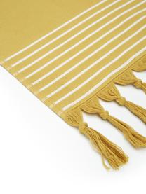 Plážový uterák so strapcami Freddy, Žltá, Š 100 x D 180 cm