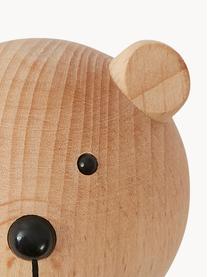 Colgador de pared Bear, Madera de haya, Madera de haya, negro, An 5 x Al 5 cm